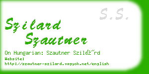 szilard szautner business card